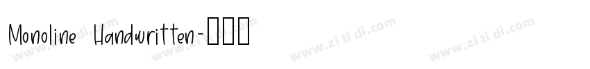 Monoline Handwritten字体转换